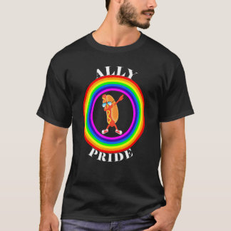 Camiseta Orgulho Aliado Igualdade LGBTQ Arco-íris Lésbica G