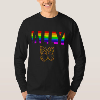 Camiseta Orgulho Aliado Igualdade LGBTQ Arco-íris Lésbica G