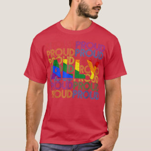 Camiseta Orgulho Ally Funny LGBT Bandeira Gay Lésbica