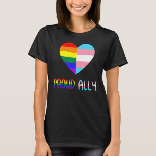 Camiseta Orgulho Ally Lgbt Sinalizador do Coração Orgulho g