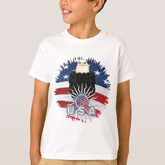 Camiseta Orgulho Americano de Águia (Frente)