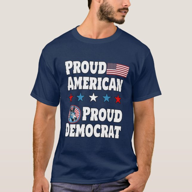 Camiseta Orgulho Americano de Democratas Orgânicos (Frente)