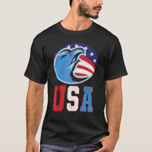 Camiseta Orgulho Americano De Independência Da Águia Americ