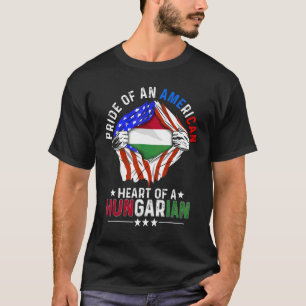 Camiseta Orgulho Americano Húngaro América Estrangeiro Hung