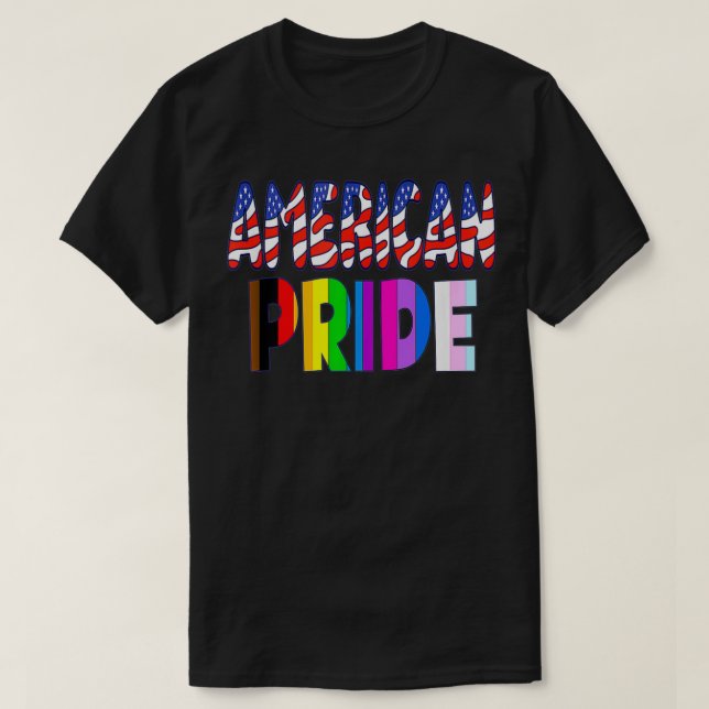 Camiseta Orgulho Americano LGBTQ+ Orgulho Mês 4 de julho (Frente do Design)
