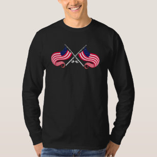 Camiseta Orgulho Americano Pescador Patriótico dos Estados