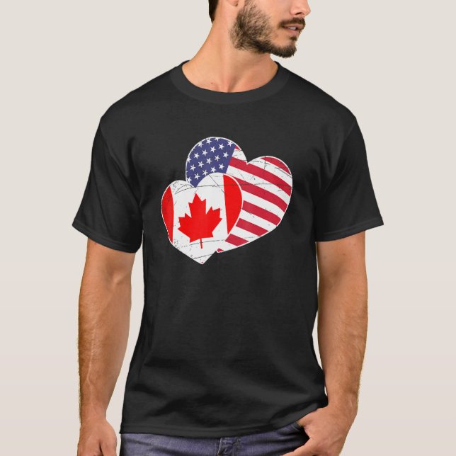 Camiseta Orgulho Americano Sinalizador Norte-Americano Cora (Frente)