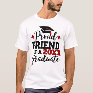 Camiseta Orgulho Amigo de uma tassel vermelho-formando 2022
