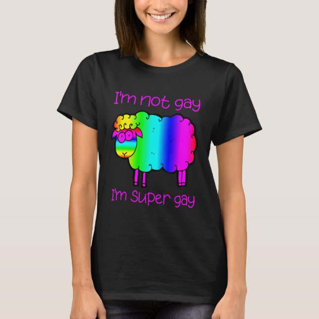 Camiseta Orgulho Arco-íris cores Gay super-Gay - CSD - Gay  (Frente)