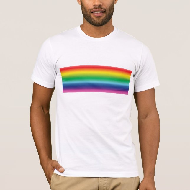 Camiseta Orgulho arco-íris cores lgbtq lgbt gay flag (Frente)