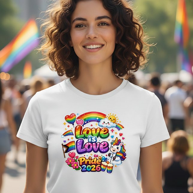 Camiseta Orgulho Arco-Íris do Amor é Amor  (Criador carregado)