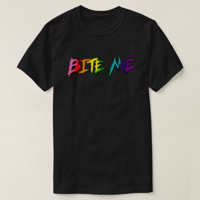 Camiseta Orgulho Arco-Íris Me Morda (Frente do Design)