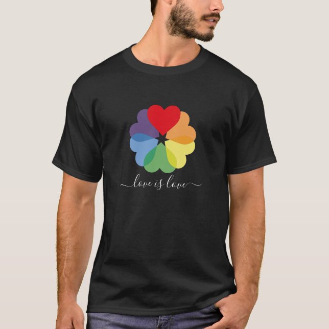 Camiseta Orgulho Arco-Íris O amor é o amor (Frente)