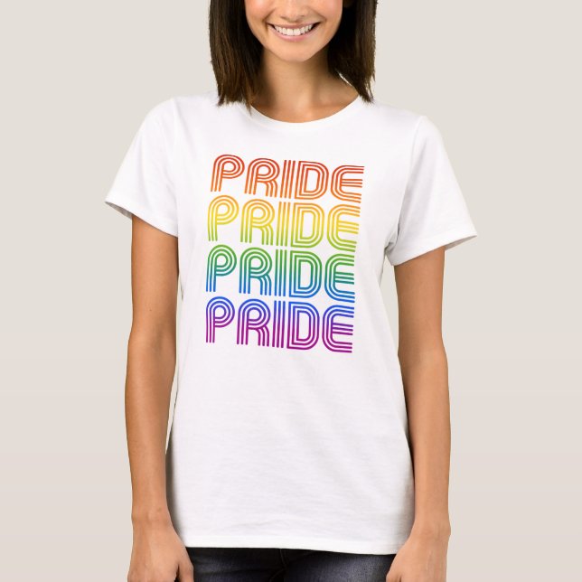 Camiseta Orgulho Arco-Íris Retro (Frente)