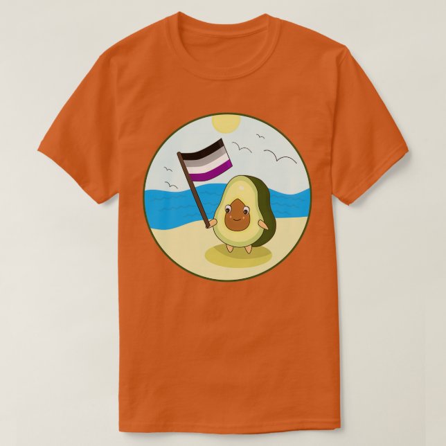 Camiseta Orgulho Asexual Avocado (Frente do Design)