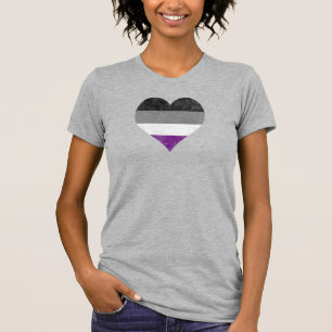 Camiseta Orgulho Asexual Coração Arco-Íris [ Ace   Demi 