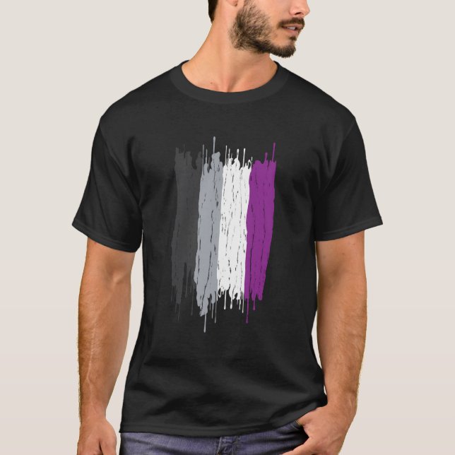Camiseta Orgulho Asexual Lgbt Lgbtqia Humanos Respeitam Pro (Frente)