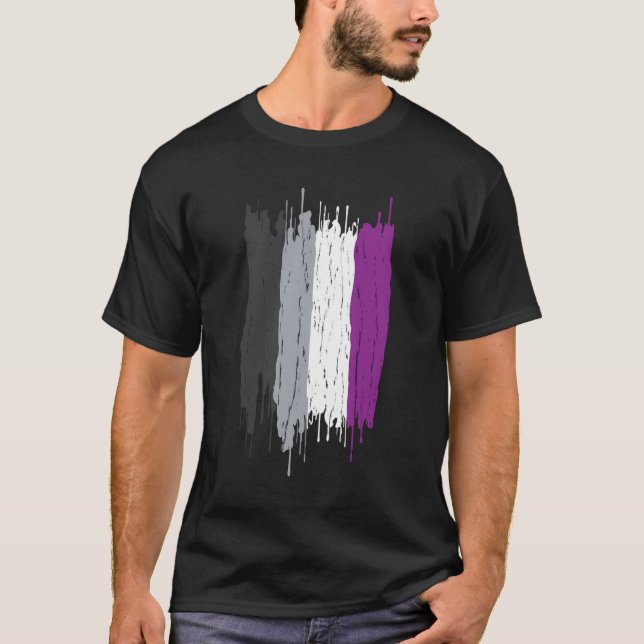 Camiseta Orgulho Asexual Lgbt Lgbtqia Humanos Respeitam Pro (Frente)