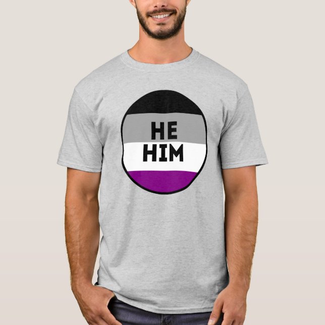 Camiseta Orgulho Assexual Ele/Dele (Frente)