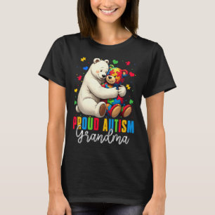 Camiseta Orgulho Autismo Avó Ursa Autismo Sensibilização Fi
