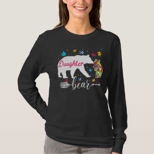 Camiseta Orgulho Autismo Filha Urso Quebra-cabeça Autismo S