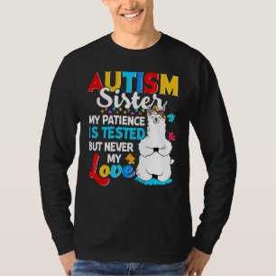 Camiseta Orgulho Autismo Irmã Llama Quebra-cabeça Autismo I