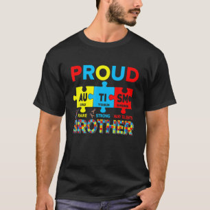 Camiseta Orgulho Autismo Irmão Cute Autismo Quebra-cabeça