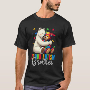 Camiseta Orgulho Autismo Irmão Urso Autismo Sensibilização 