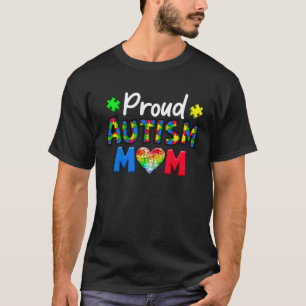 Camiseta Orgulho Autismo Mãe Autismo Quebra-cabeça Coração