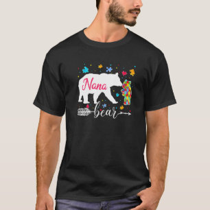 Camiseta Orgulho Autismo Nana Bear Quebra-cabeça Autismo Di