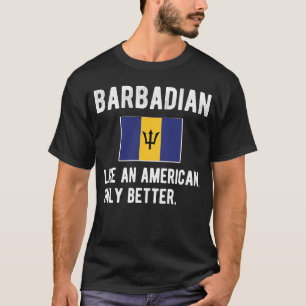 Camiseta Orgulho Bandeira Barbadiana Nascer Barbados Raízes