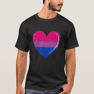Camiseta Orgulho Bandeira Bissexual Amor Coração Ganha Orgu