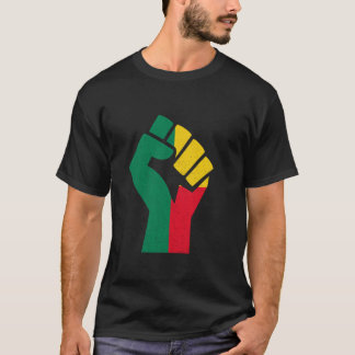 Camiseta Orgulho Beninense Punho Beninense Bandeira Beninen