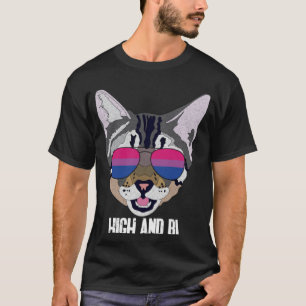Camiseta Orgulho Bi Bissexual De Gato Alto E Bi