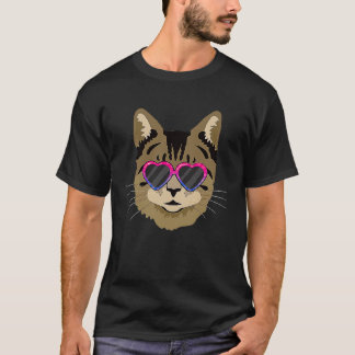 Camiseta Orgulho Bi Gatinho Óculos de Sol LGBTQ Bissexual