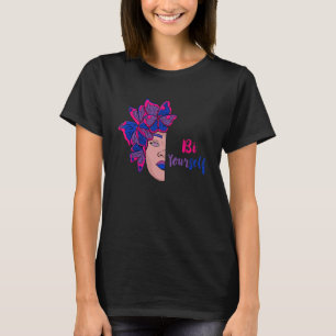 Camiseta Orgulho Bi Lgbtq Meia Face Borboleta Bissexualidad