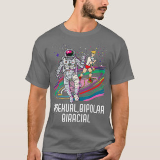 Camiseta Orgulho Bipolar Bipolar do Arco-Íris Bisexualit