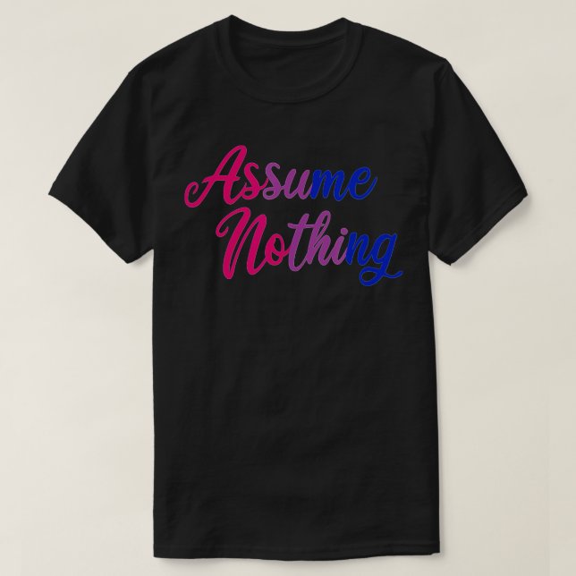 Camiseta Orgulho Bissexual Assume Nada De Orgulho Bi (Frente do Design)