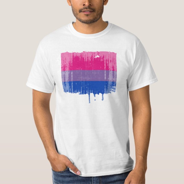 CAMISETA ORGULHO BISSEXUAL DESIGN AFLIGIDO (Frente)