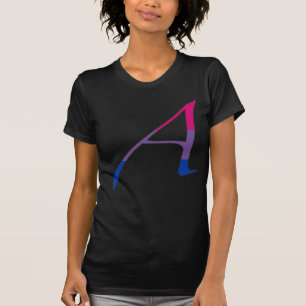 Camiseta Orgulho bissexual "escarlate" da letra A