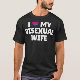 Camiseta Orgulho Bissexual - Eu Amo Minha Esposa Bissexual
