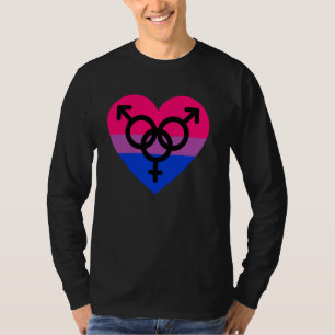 Camiseta Orgulho Bissexual LGBTQIA+ Amor e Apoio Bi Homens
