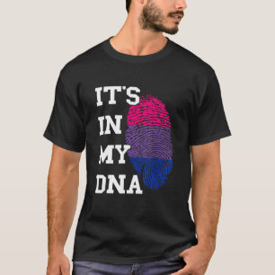 Camiseta Orgulho Bissexual Marca de Polegar DNA da Bandeira