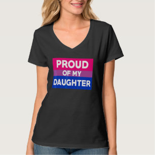Camiseta Orgulho Bissexual Orgulhoso Da Minha Filha Mãe E P
