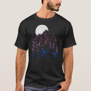 Camiseta Orgulho Bissexual Sutil Bi Prie Paisagem LGBT Moun