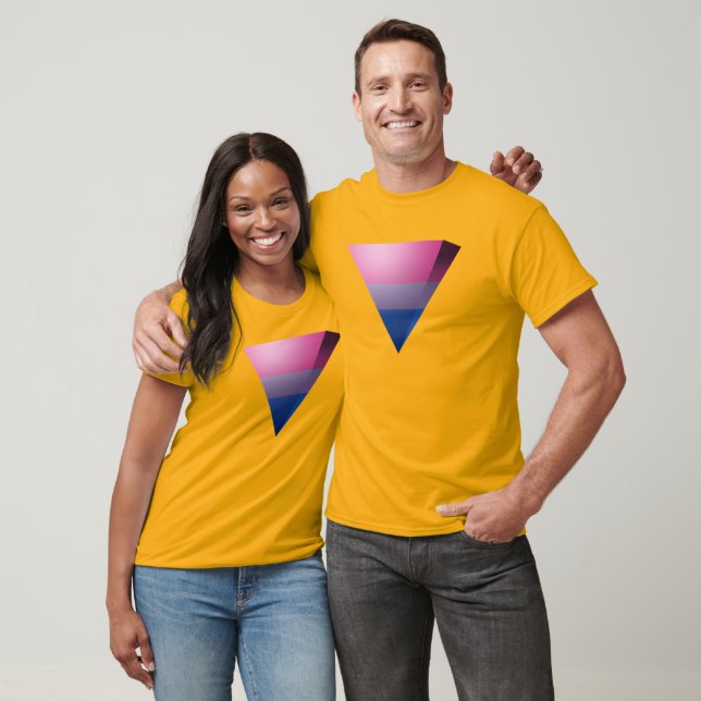 CAMISETA ORGULHO BISSEXUAL TRIÂNGULO 3D (Unissex)