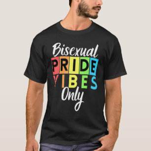 Camiseta Orgulho Bissexual Vibrações Apenas Lgbtqia Homens