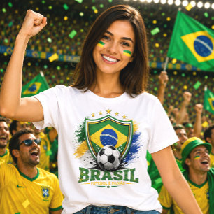 Camiseta Orgulho Brasileiro Torcedor Futebol Brasil