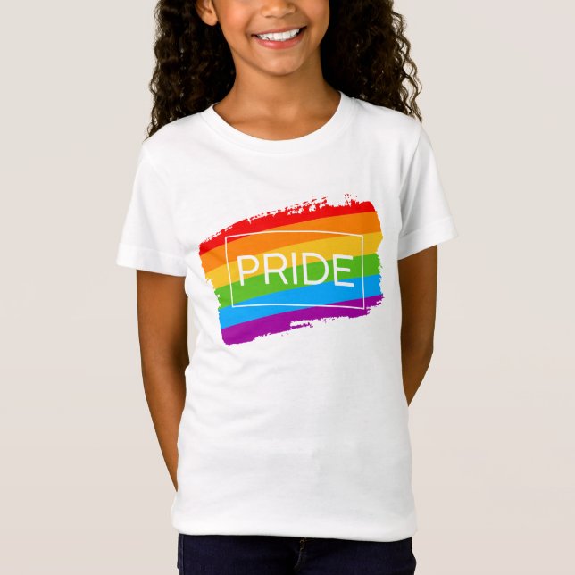 Camiseta Orgulho Brushbral arco-íris (Frente)