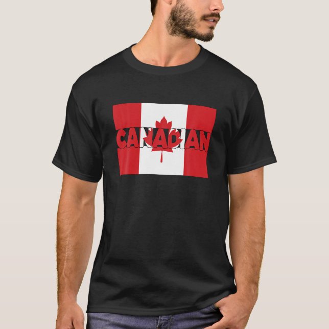 Camiseta Orgulho canadense de bandeiras canadenses (Frente)